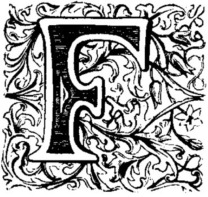 Initial Verzierter Großbuchstabe F