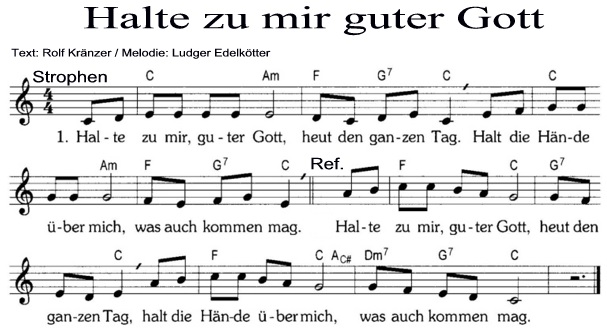 Noten (JPG): Halte zu mir, guter Gott