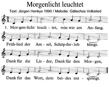 Noten (JPG): Morgenlicht leuchtet