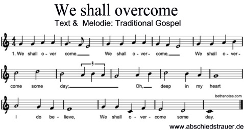 Noten (JPG): We shall overcome