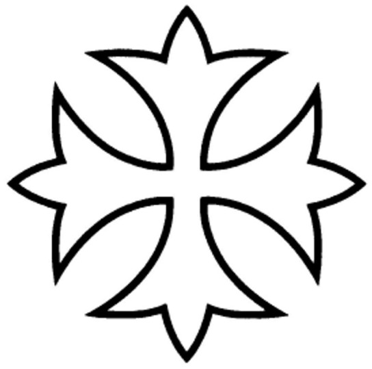Kreuzform Lilienkreuz