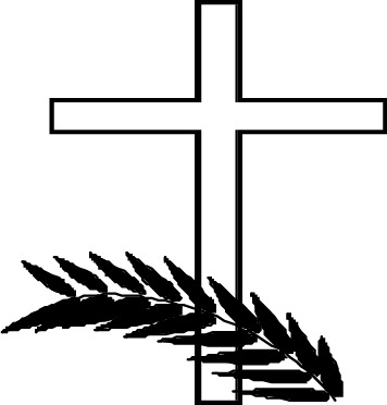 Kreuz mit Palmenzweig