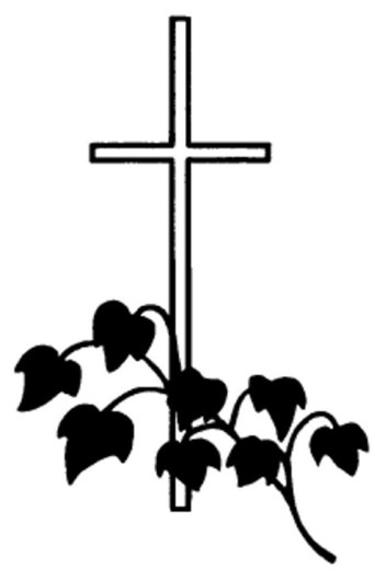 Kreuz mit Trauerzweig