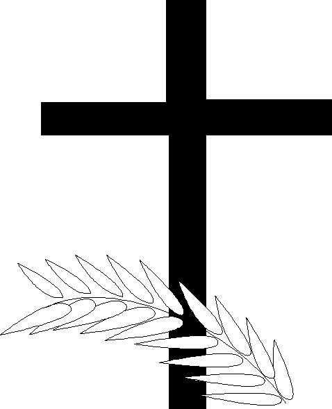 Schwarzes Kreuz mit weiße Ähre