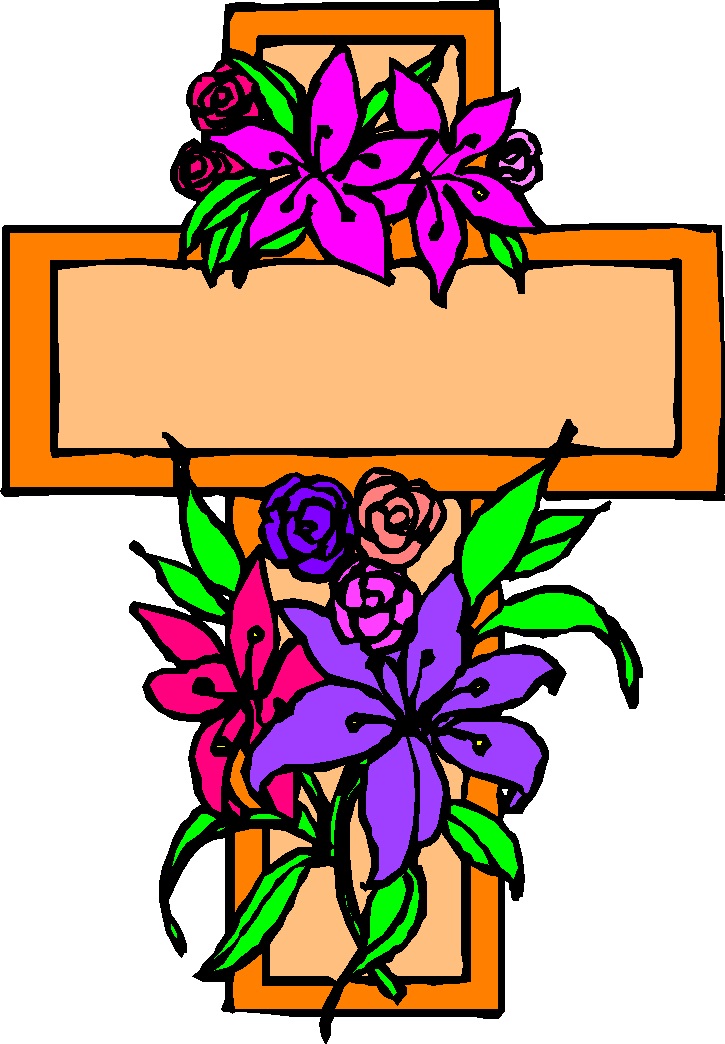 buntes Kreuz mit Lilien