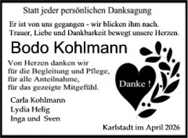 Danksagung mit Herzabbildung Zeitungsanzeige