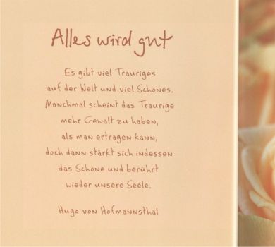 Trosttext - Alles wird gut