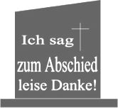 Grabstein mit Danke